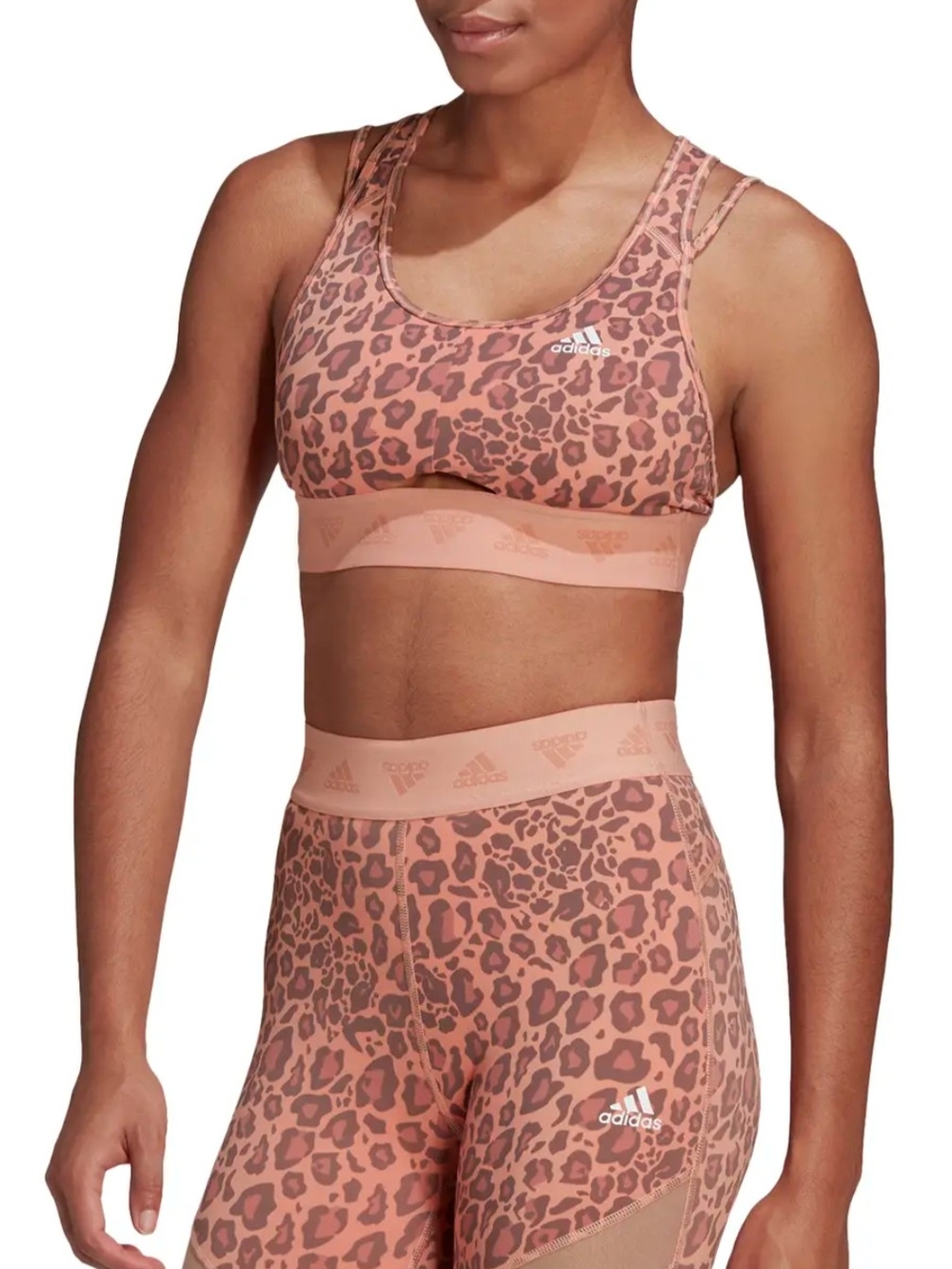 Adidas Hyperglam Sports Bra and Matching High-Rise Leggings S/M NWT